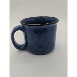 Vintage Marlboro Unlimited Blue Speckled Stoneware Coffee Soup Cup Mug